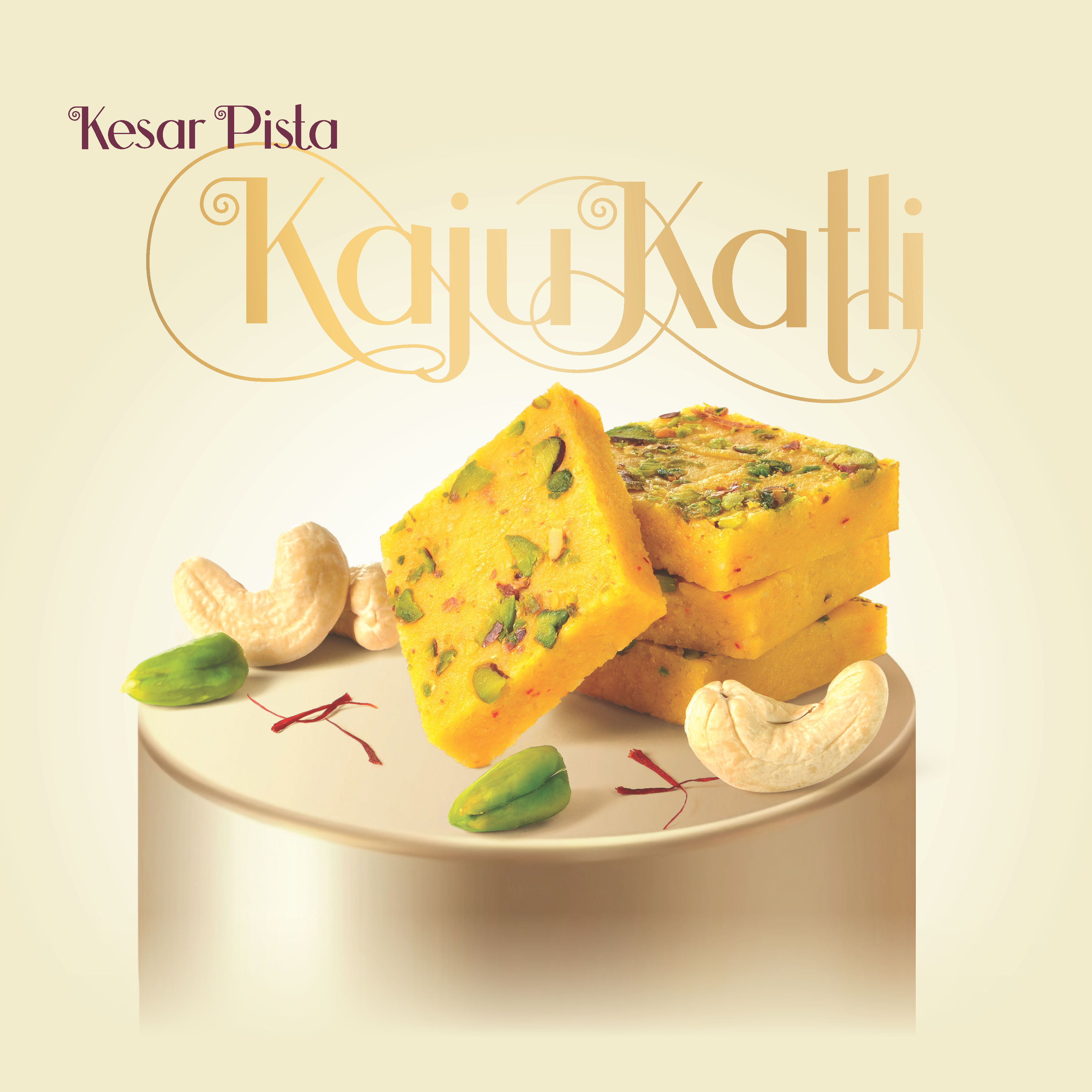 Kesar Pista Kaju Katli