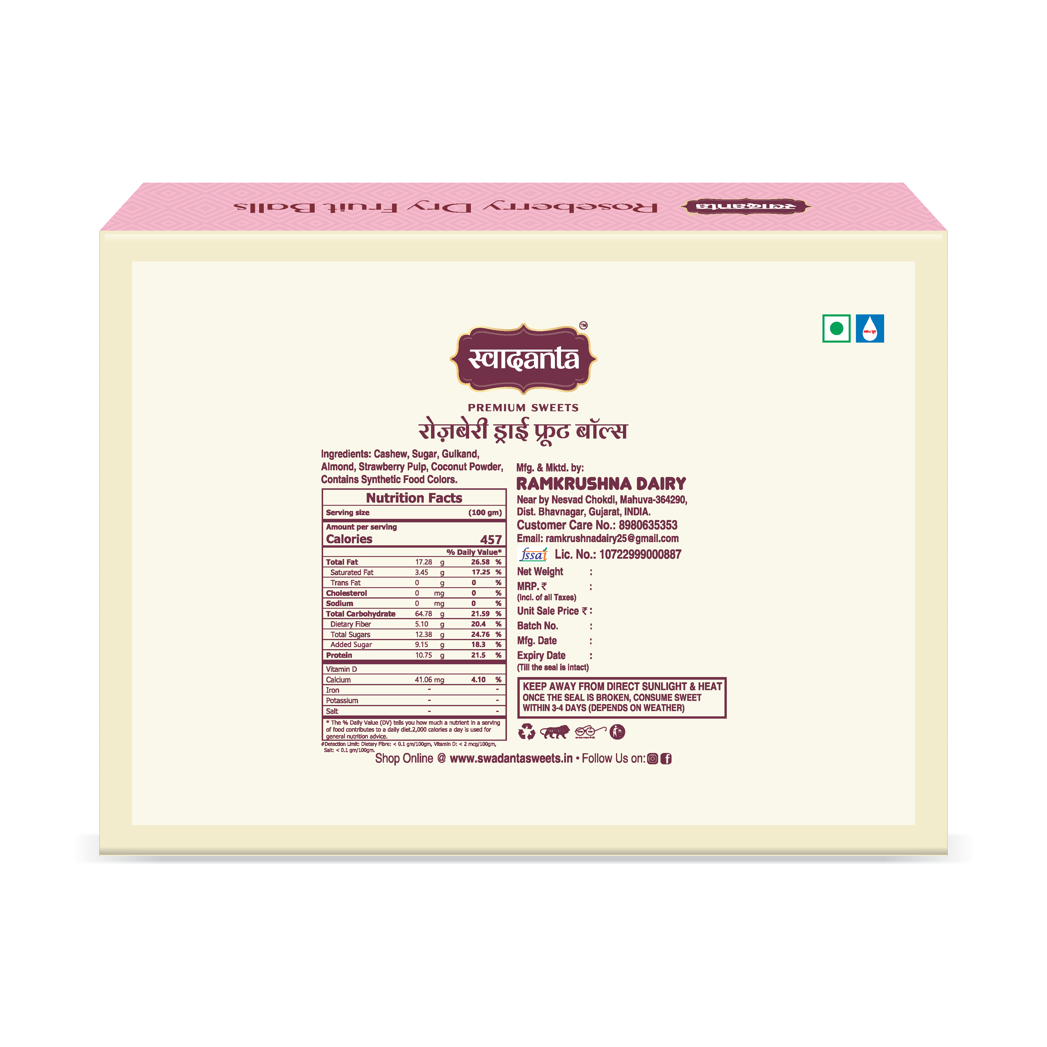 Roseberry Dryfruit Balls