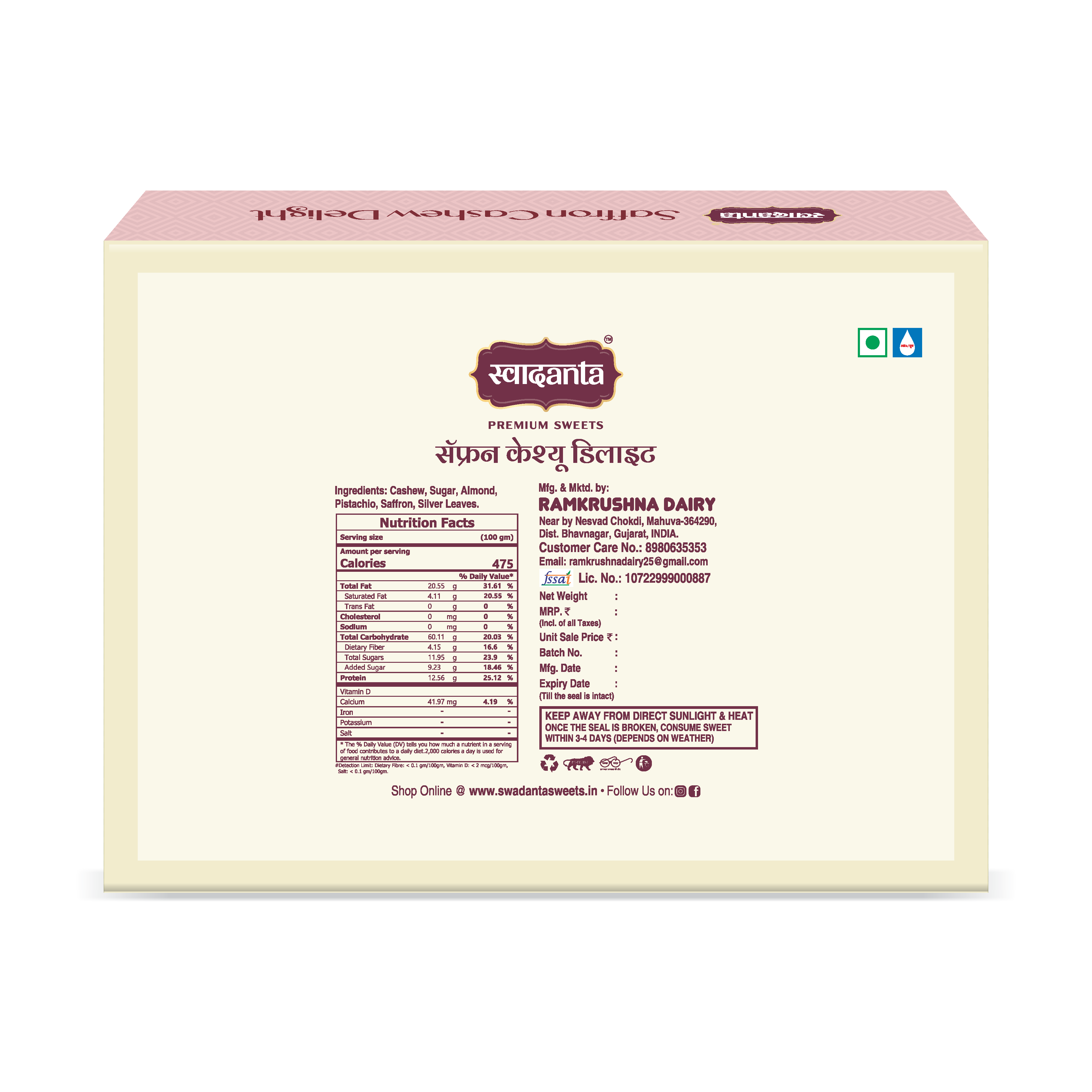 Saffron Cashew Delight